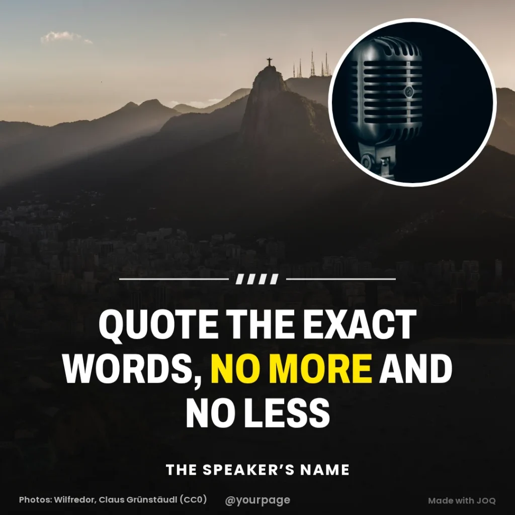 Quote Format Stylized Quotation Template for Quote Posts on Instagram | JOQ