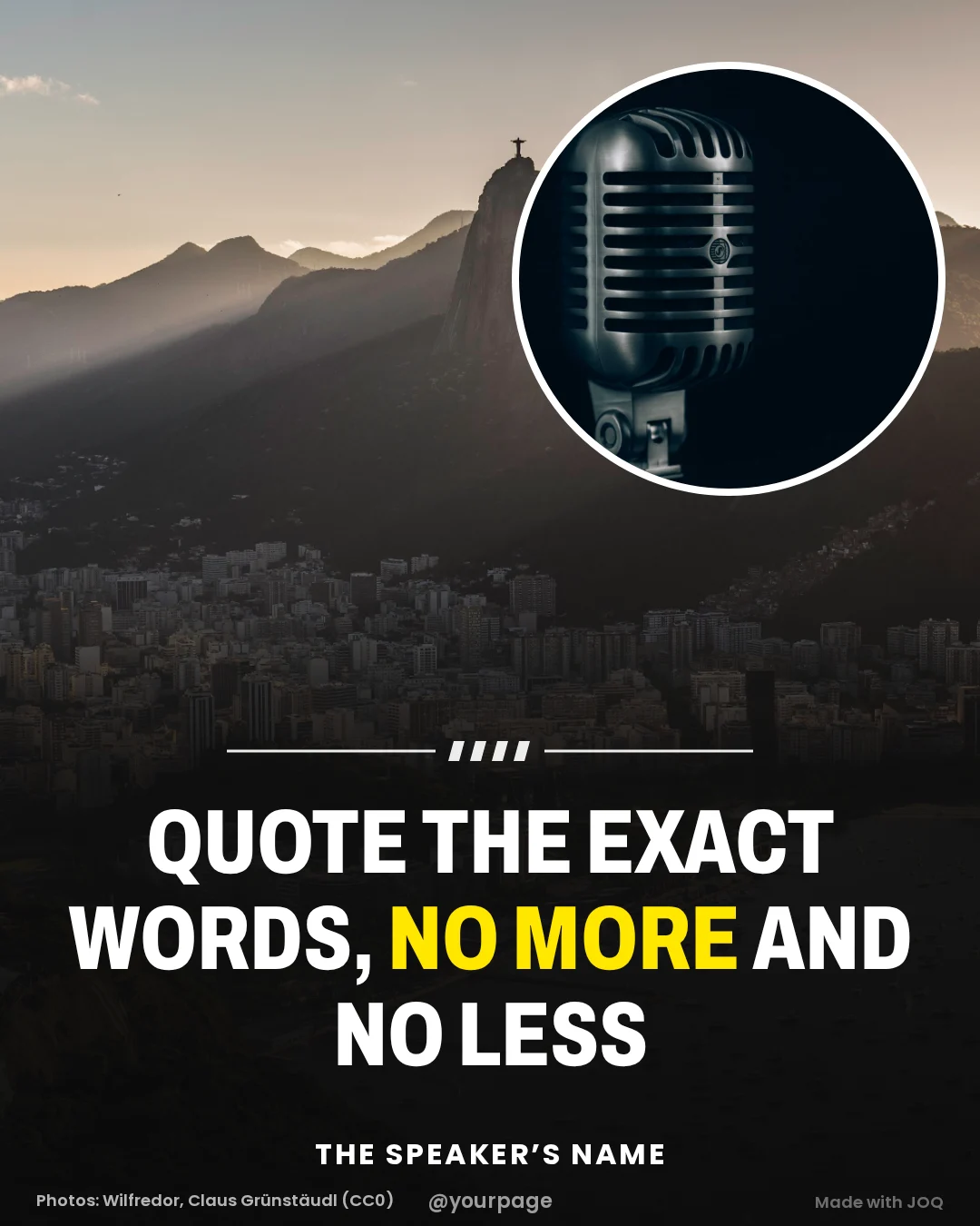 Quote Format Stylized Quotation Template for Quote Posts on Instagram | JOQ
